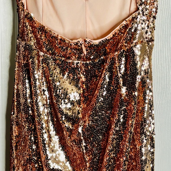 MADE TO SPARKLE SEQUIN DRESS, ROSE GOLD - Picture 6 of 7